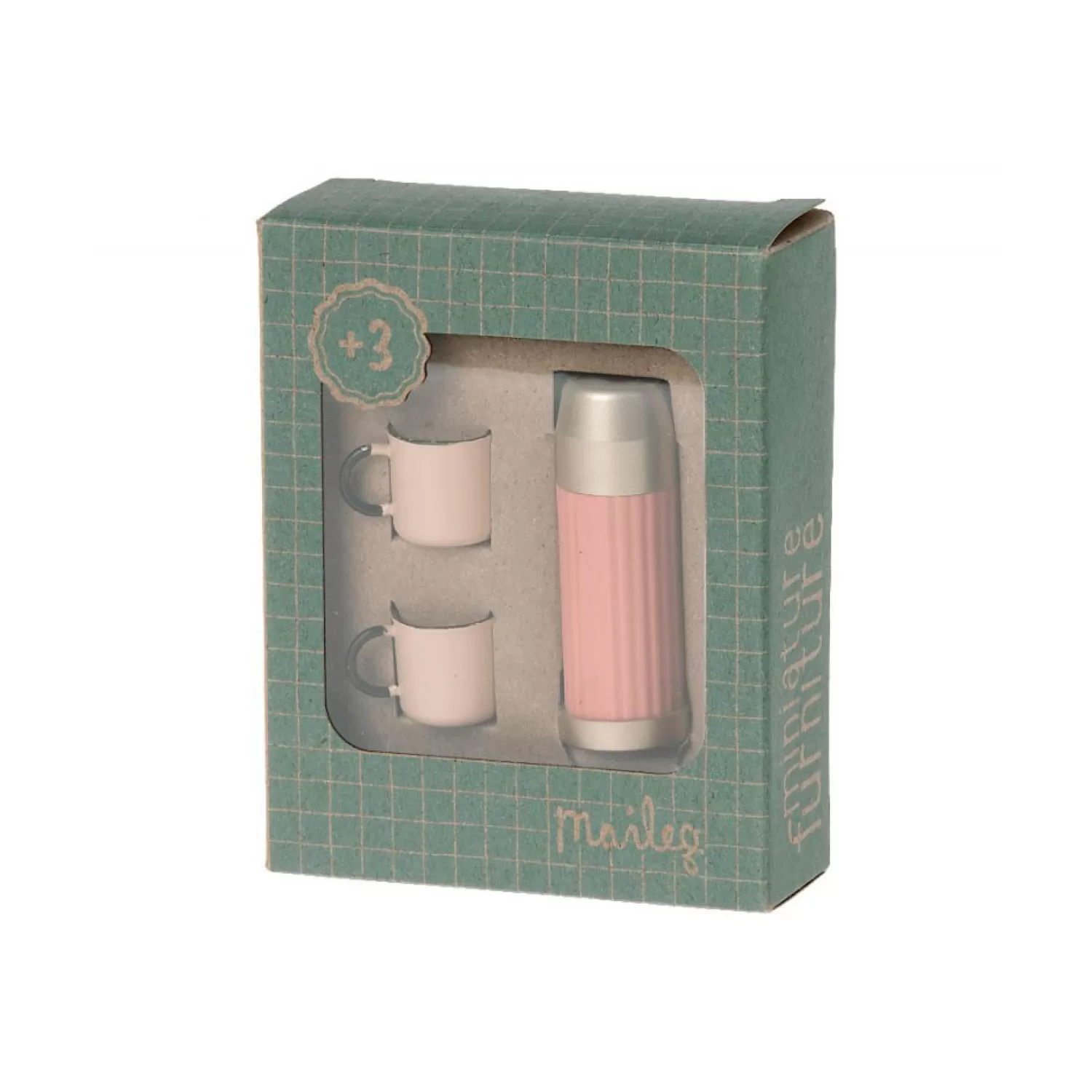 Maileg Thermos And Cups Miniature – Soft Coral New