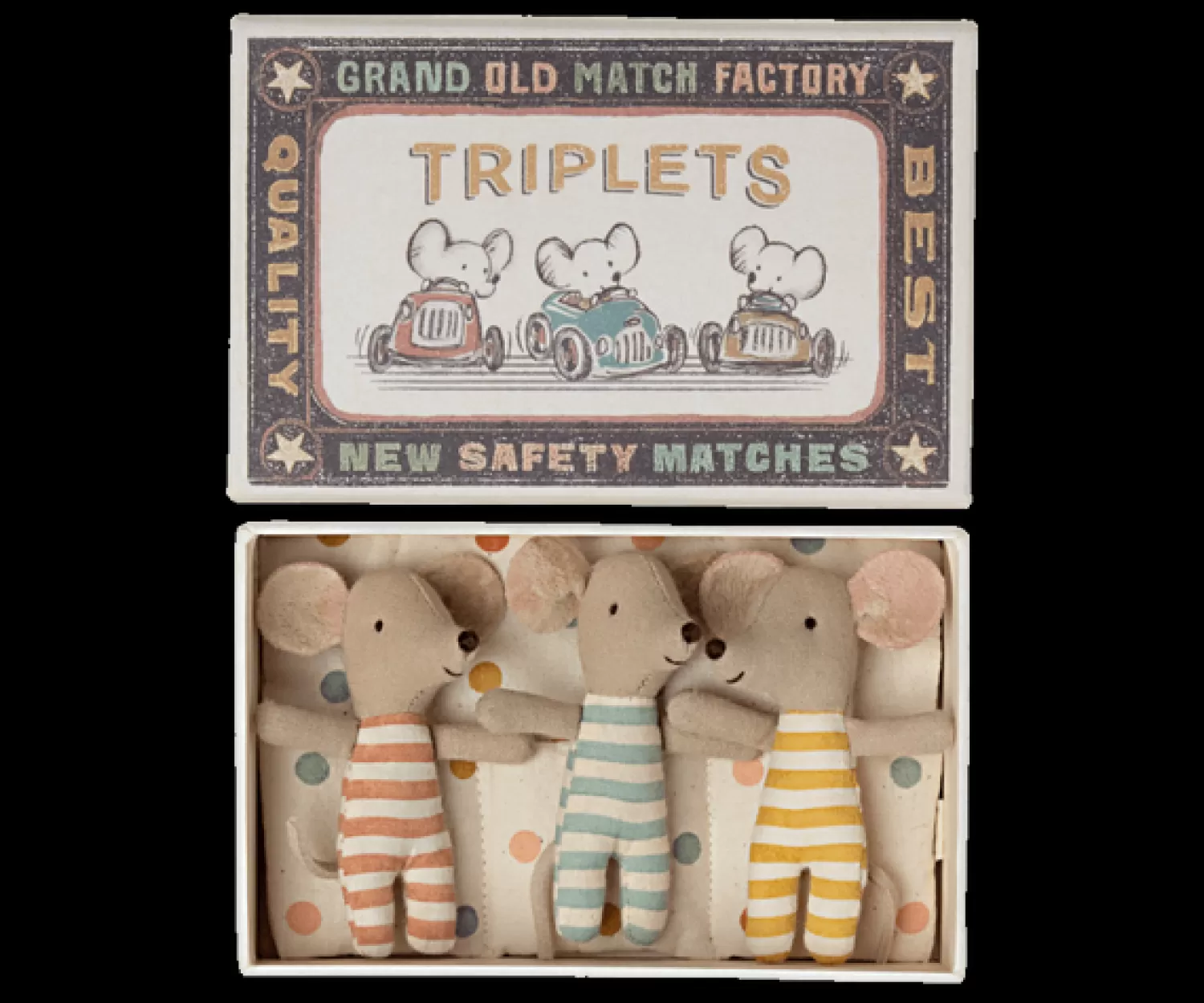 Maileg Triplet Matchbox Mice Best Sale