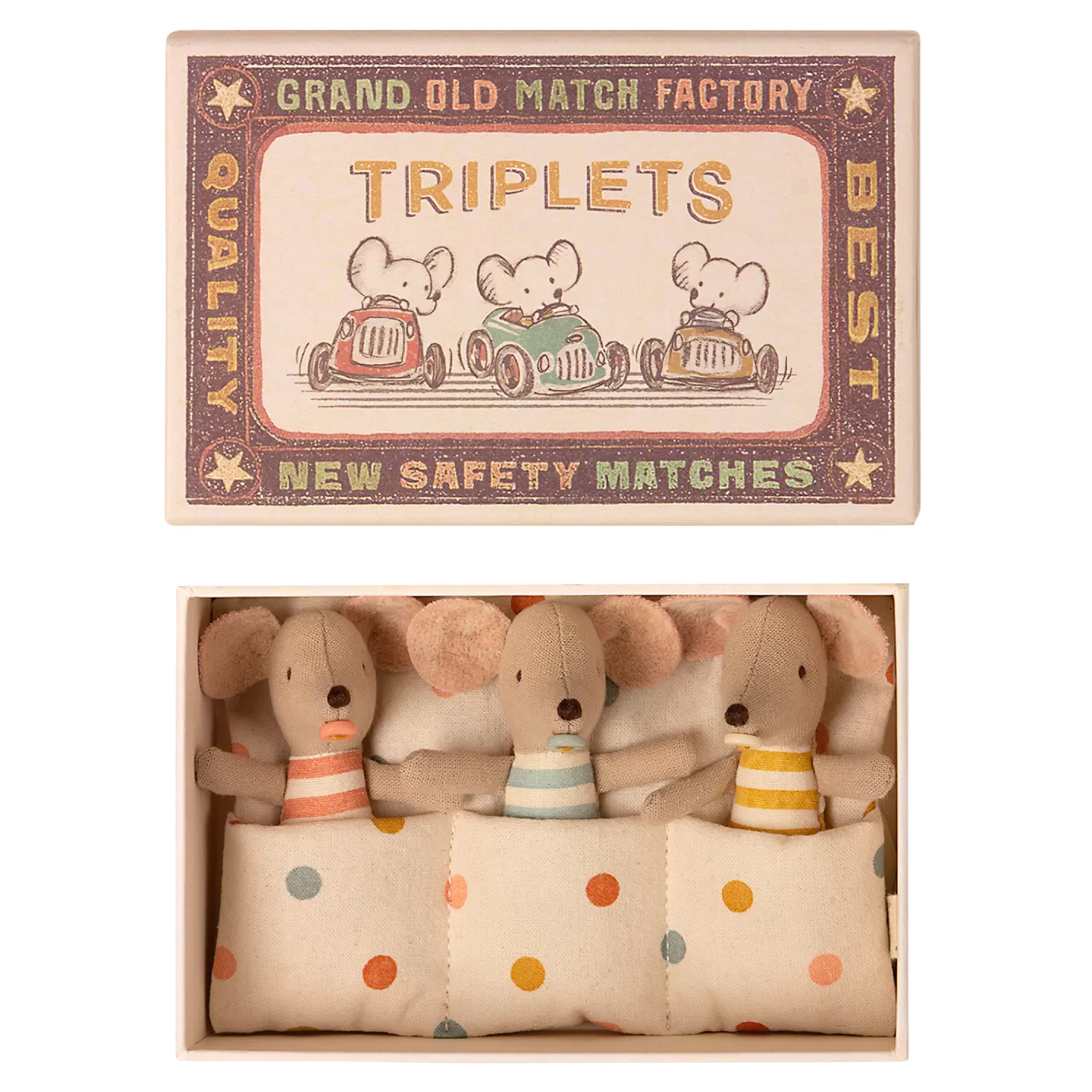 Maileg Triplets – Baby Mice In Matchbox Cheap