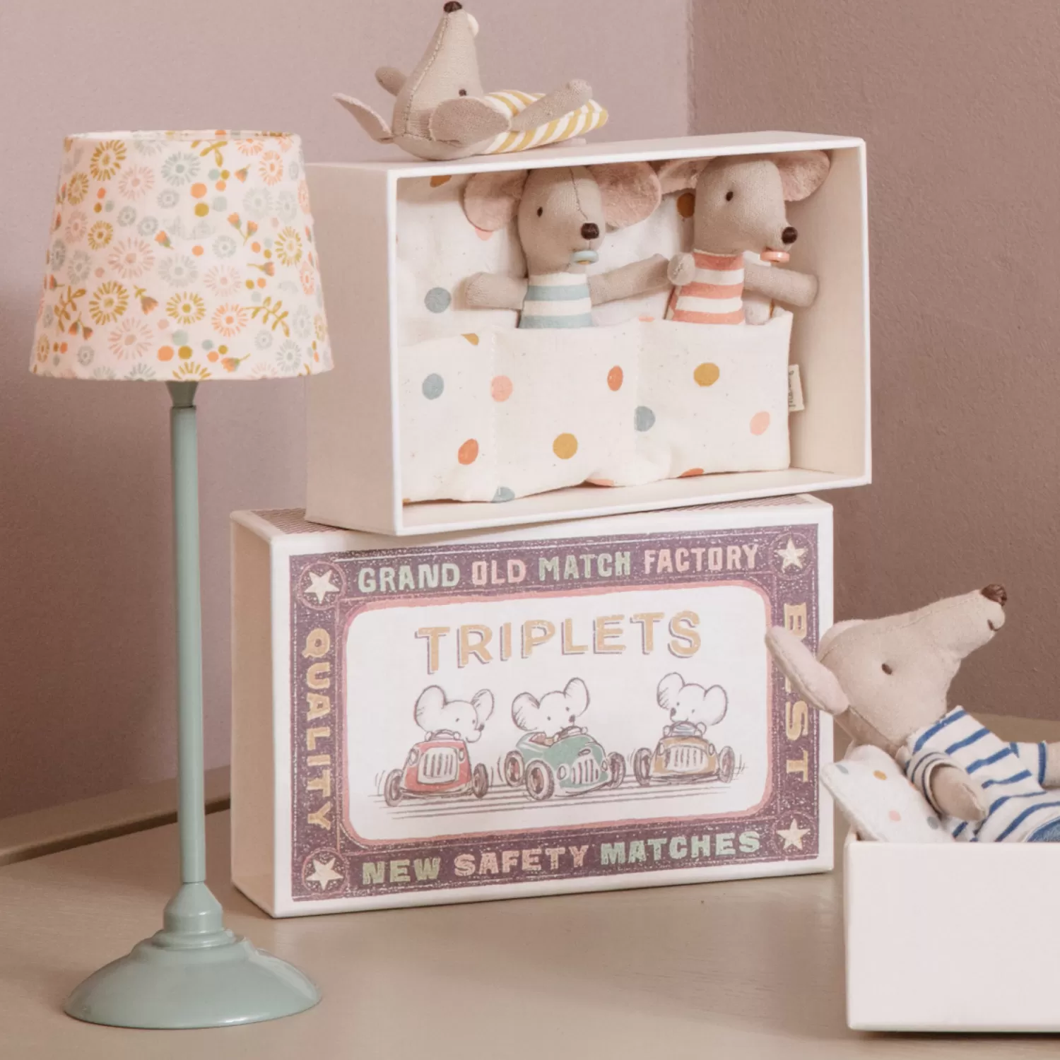 Maileg Triplets – Baby Mice In Matchbox Cheap