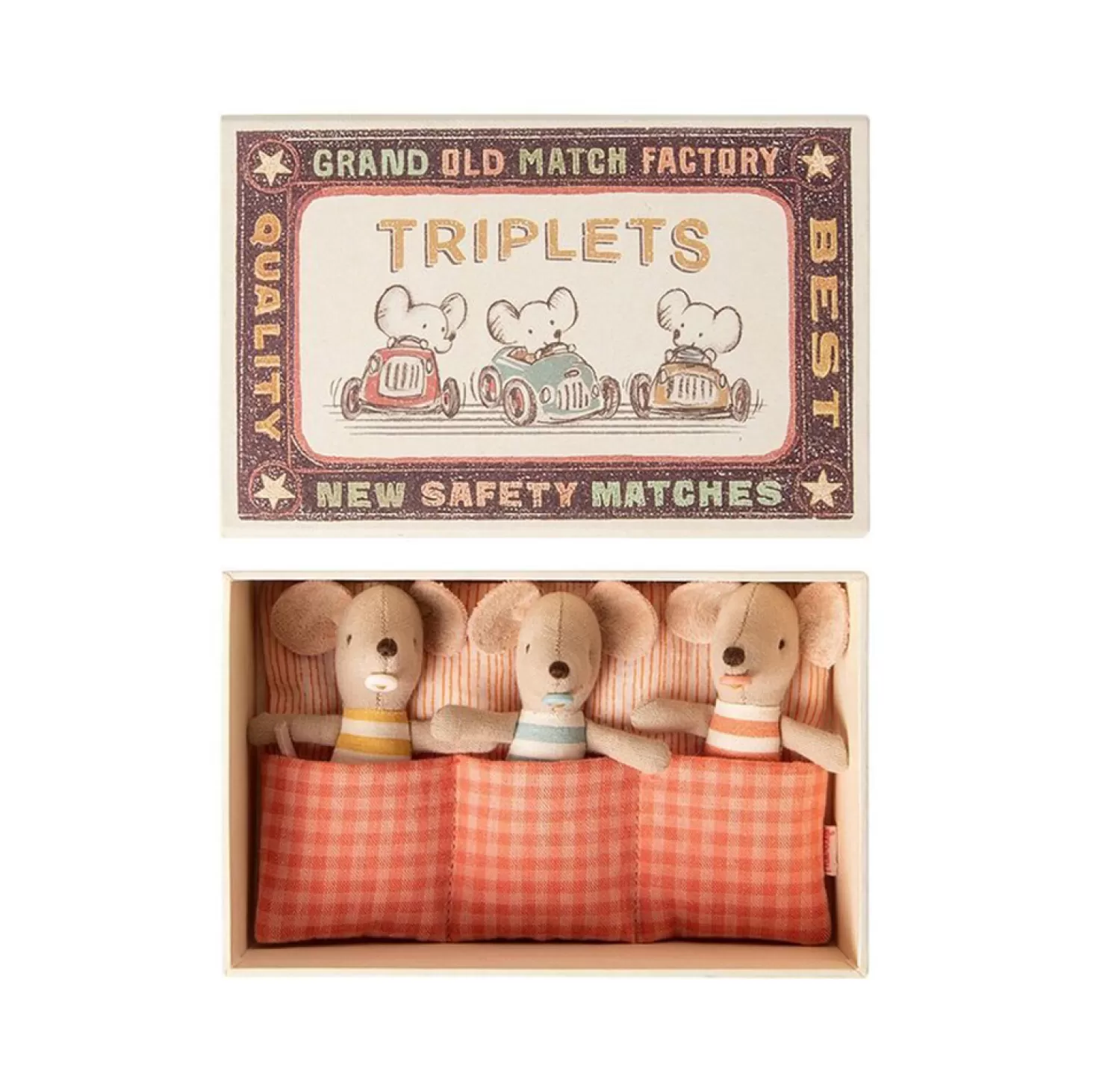 Maileg Triplets Baby Mouse In Matchbox Flash Sale