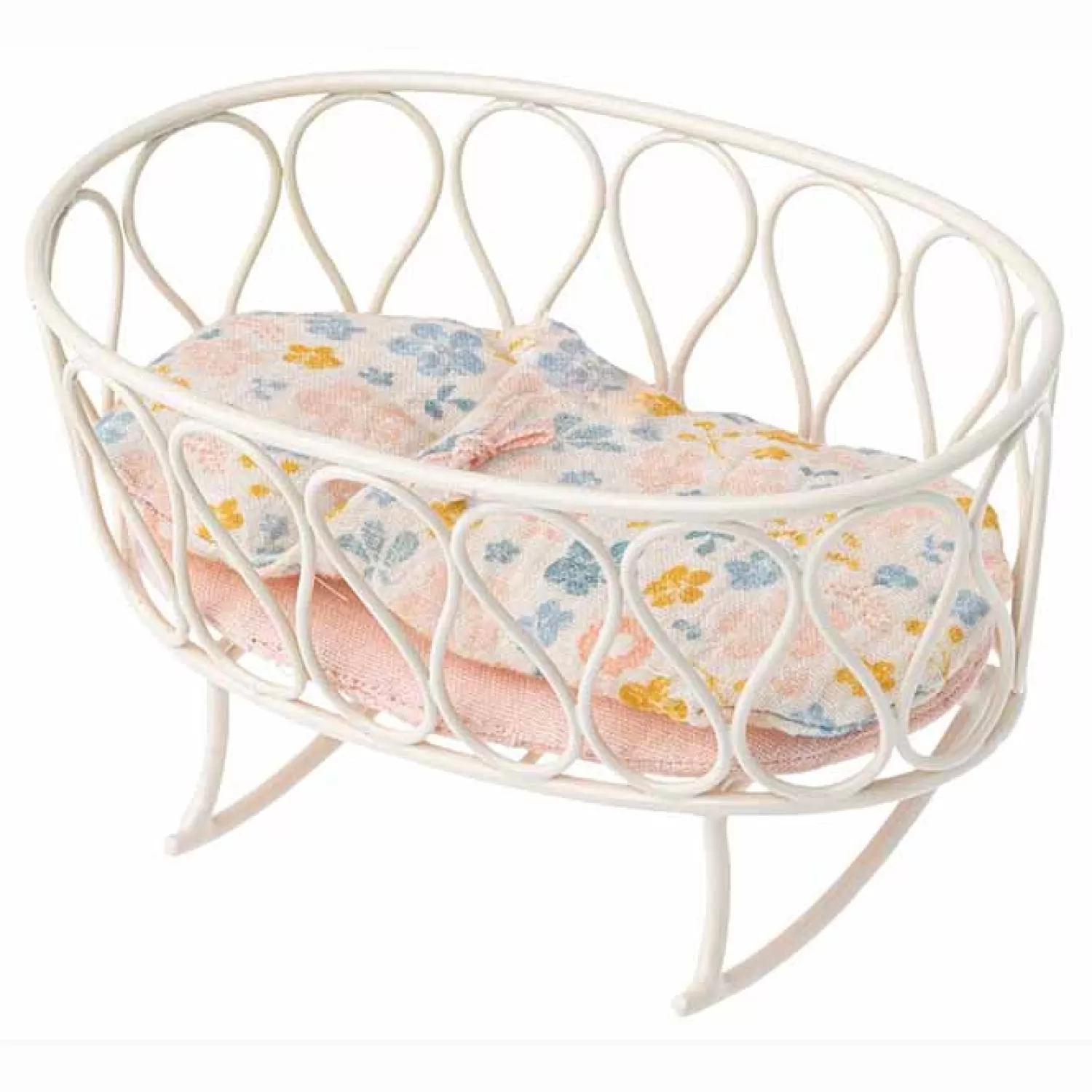 Maileg White Metal Crib With Sleeping Bag Discount