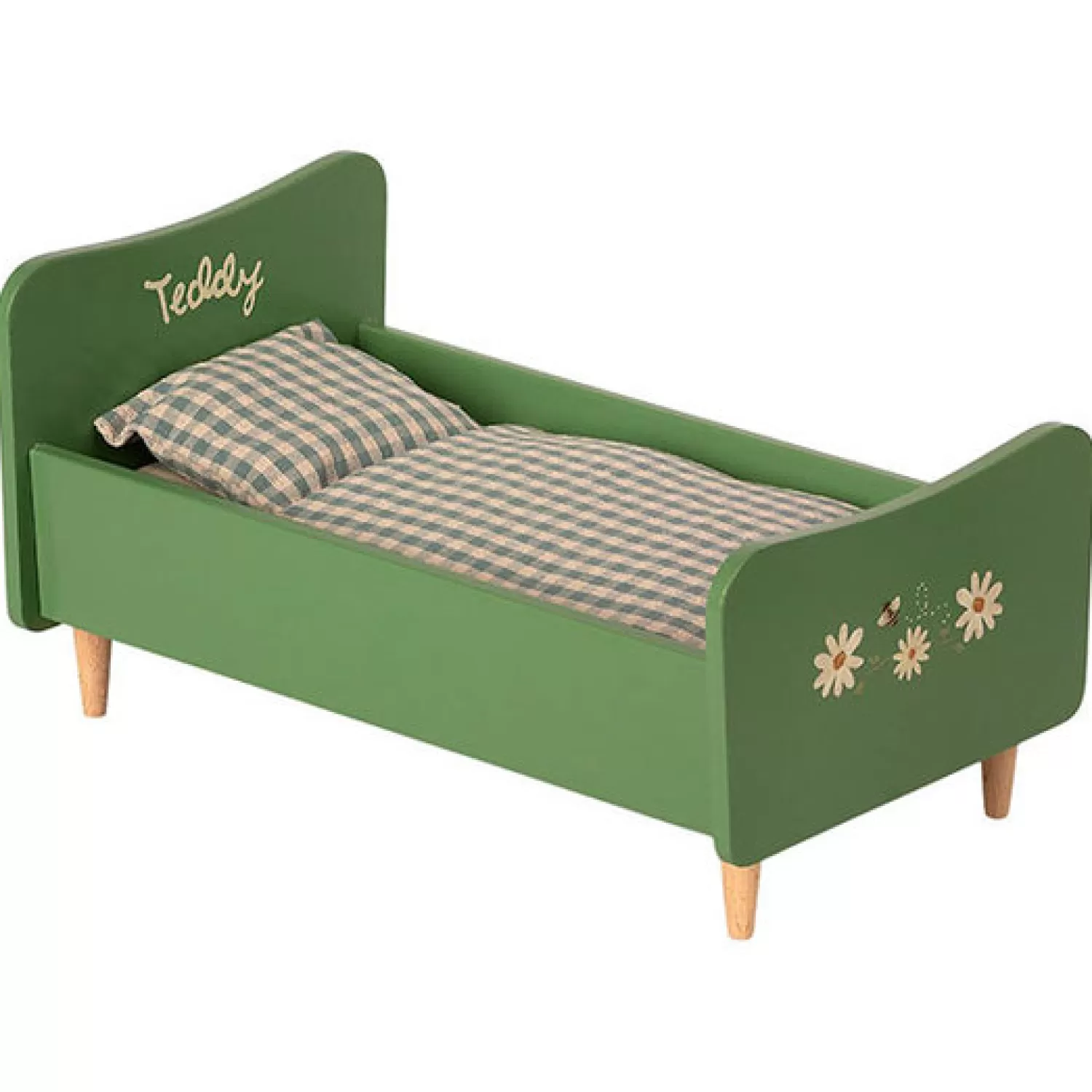 Maileg Wooden Bed Teddy Dad Dusty Green Best Sale