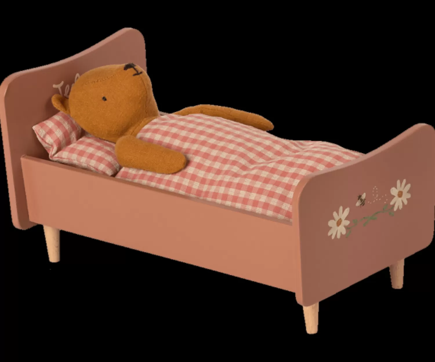 Maileg Wooden Bed, Teddy Mum – Rose Clearance